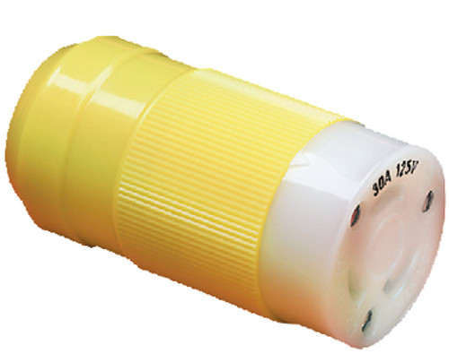 MARINCOÂ®  - 30A CONNECTOR AND PLUG - Rating: 30A, 125V Description: Female Connector Color: Yellow