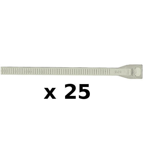 25 Pack of 4 Inch Natural White Cable Ties for Boats