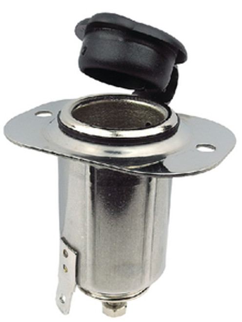 12 Volt Stainless Steel Power Socket / Receptacle for Boats - 16 Amp Rating