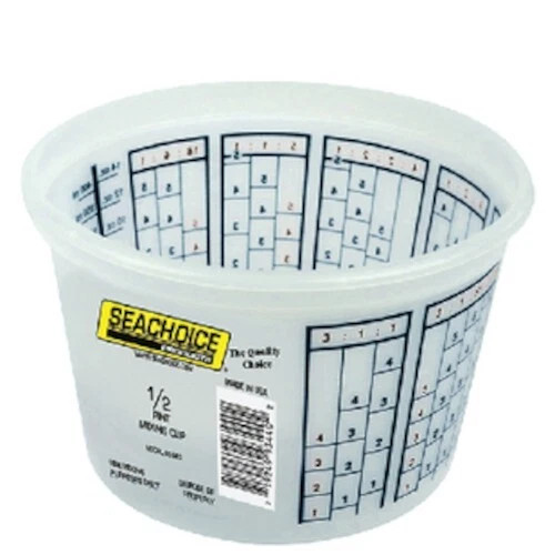 Seachoice Pre-Marked Leak Proof Paint Mix Container without Lid - 1/2 Pint