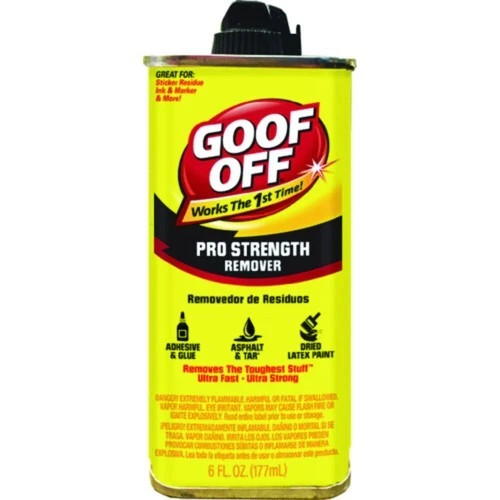 Goof Off Pro Strength Remover 6oz - Removes Tough Stains and Messes