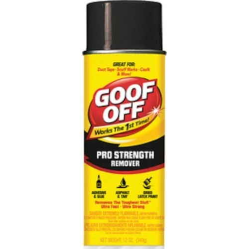 Goof Off Pro Strength 12oz Aerosol - Removes Tough Stains and Messes