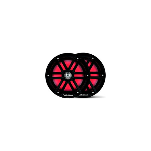 Rockford Fosgate Color Optix 8" Marine 2-Way Horn Speakers, Black/Staineless