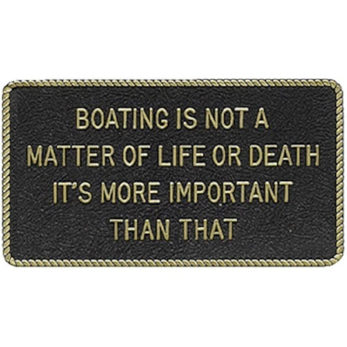 Bernard Fun Engraved Plaque - Boating Is Not A Matter of - Adhesive Plaque
