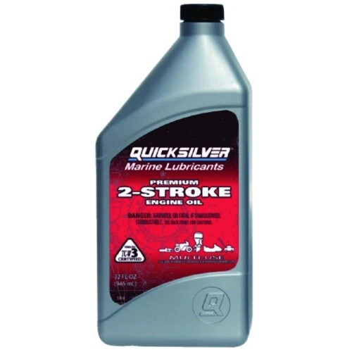 Quicksilver Premium TCW-3 2-Stroke Outboard Engine Oil - Quart