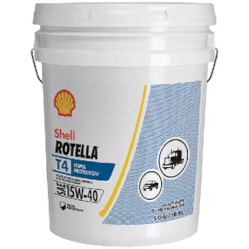 Shell Rotella T4 Tiple Protection Heavy-Duty Diesel 15W-40 Motor Oil, 5 Gallon
