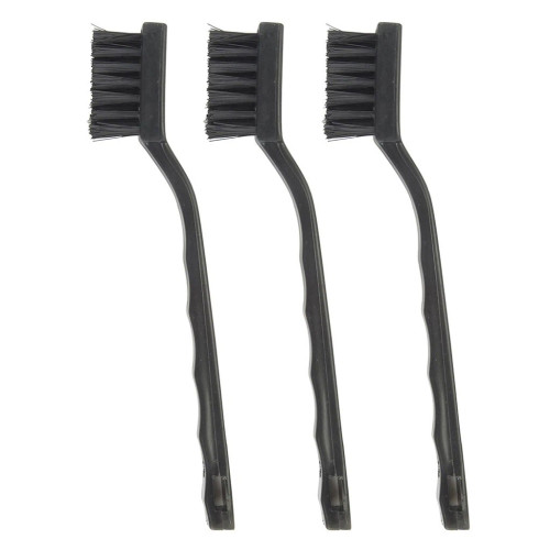 Hyde Tools 7 Inch Long Handle Nylon Bristle Mini Brush - 3 Pack