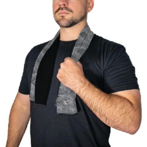Gray 12 x 39 Reversible Cooling Towel for Boating, Fishing and Much More