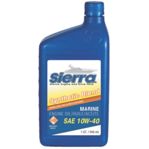 Sierra 4-Cycle FC-W Synthetic Blend Marine Engine Oil 10W-40, Quart