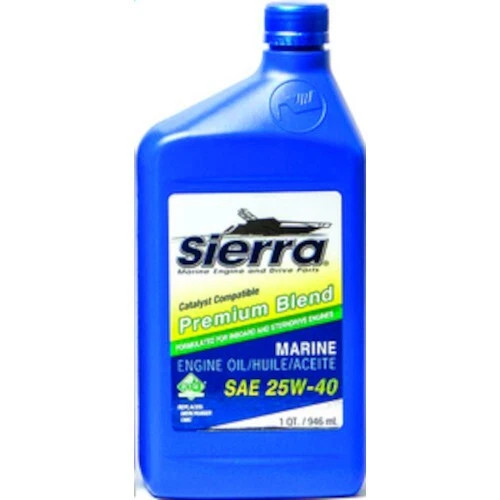 Sierra 4-Cycle Premium Blend FC-W Catalyst Marine Engine Oil 25W-40, Quart