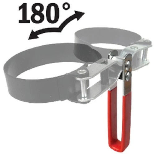 Swivel Action Oil Filter Wrench with Non-Slip Handle - Fits 2-3/4" to 3-3/4"