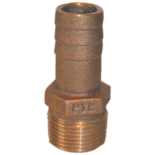 Groco Bronze Pipe-to-Hose Straight Adapter - 1/2" or 5/8" Hose