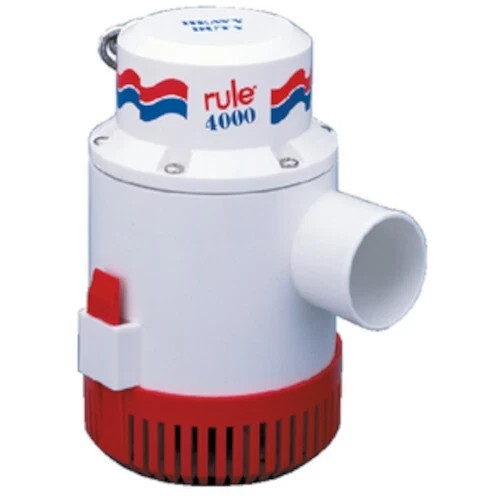 Rule High Capacity 4000 GPH Bilge Pump Standard Series, 2 Inch Hose - 12V