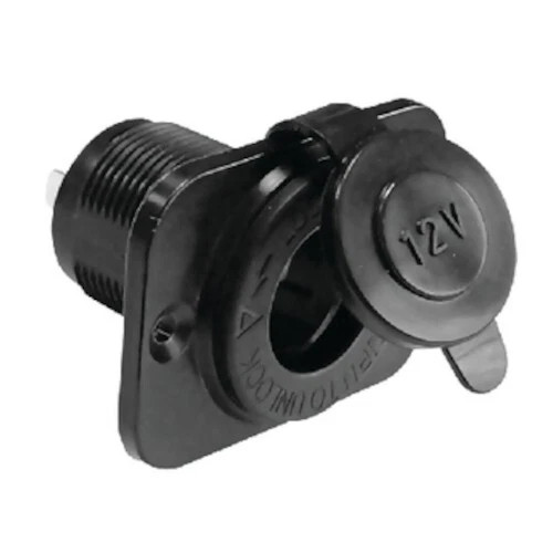 Seachoice 12 Volt DC High Capacity Accessory Socket with Dust Cap - 15 Amp