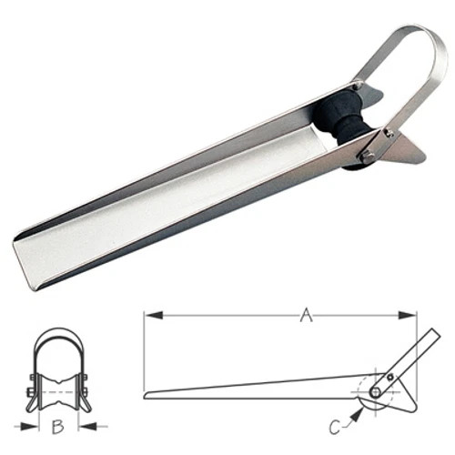 Sea-Dog Line 23 Inch Long Stainless Steel Anchor Roller for Boats