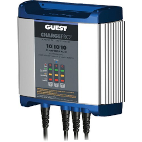 Guest Chargepro On-Board Battery Charger, 30 Amp 3 Bank - 12/24/36 Volts