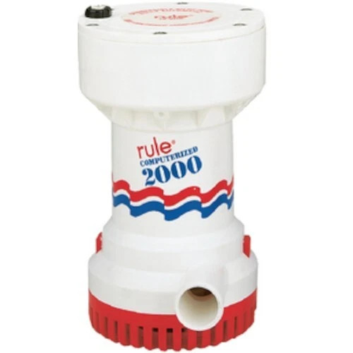 Rule Round Submersible 2000 GPH Automatic Bilge Pump, 1-1/8 Hose - 12 Volt