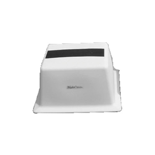 Step-Safe White Polyethylene Single Step Dock Step with Non Slip Pad on Step