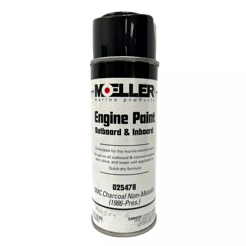 Moeller Non-Metallic Charcoal OMC Engine Paint - 12 oz Aerosol Spray