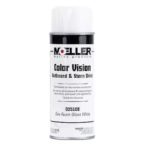 Moeller Marine Color Vision Sea Foam Gloss White Engine Paint - 12 oz