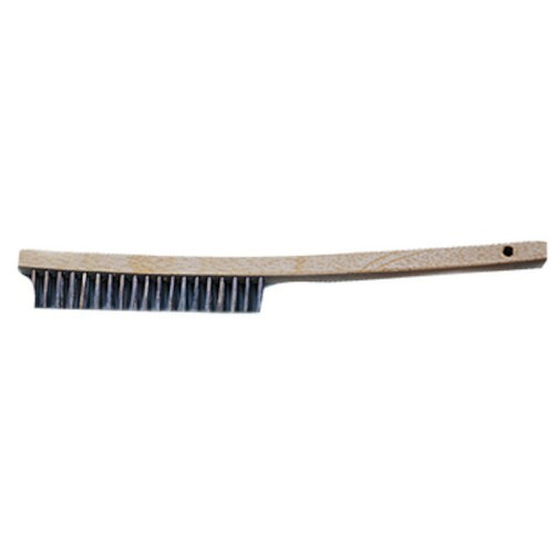 Redtree Long Curved Handle Carbon Steel Wire Scratch Brush with Scraper