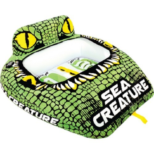 Seachoice 60 x 58 Inch 1 to 2 Rider Sea-Creature Open Top Towable Tube for Boats