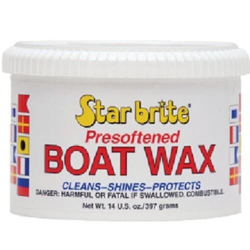 Star Brite Pre-Softened Boat Wax Paste - Cleans, Shines, Protects - 14 oz.