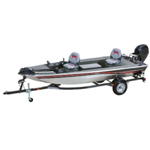 Universal Boat Cover for 15' - 17' Mod-V Fishing Boats - Grey