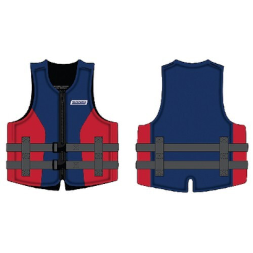 Red and Blue Evoprene 2X and 3X Large Dual Sized Multi Sport PFD Boat Ski Vest