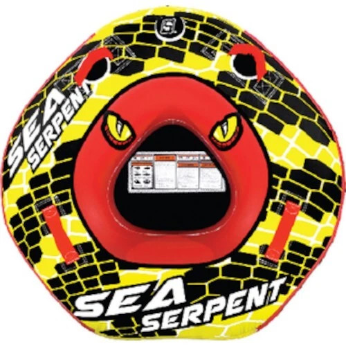 Seachoice 50 x 48 Inch 1 Rider Sea Serpent Open Top Towable Tube Bundle Boats