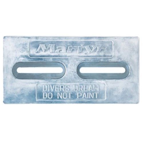 Martyr Diver's Dream Hull Anode with Slotted Holes, Zinc for Salt Water Use