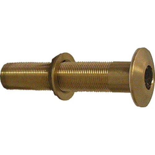 Groco Extra Long Bronze Threaded Thru-Hull Fitting with Locknut - 1-1/2" Pipe