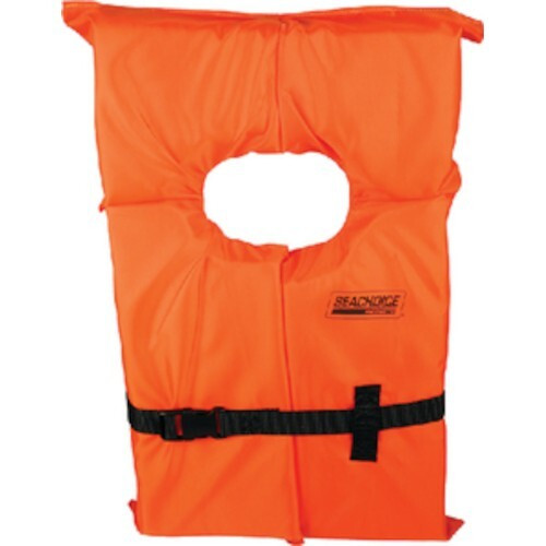 Orange Colored Adult XL Sized Type II PFD Life Vest for Boats - USCG Approved