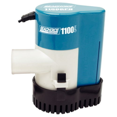 1,100 GPH Electric Submersible Automatic Bilge Pump for Boats 1-1/8 Inch Outlet