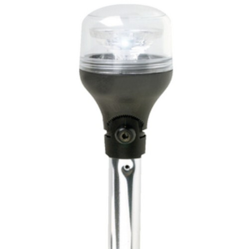 20 Inch All-Round Fold-Down LED Light Pole with Lightarmor Base, Aluminum