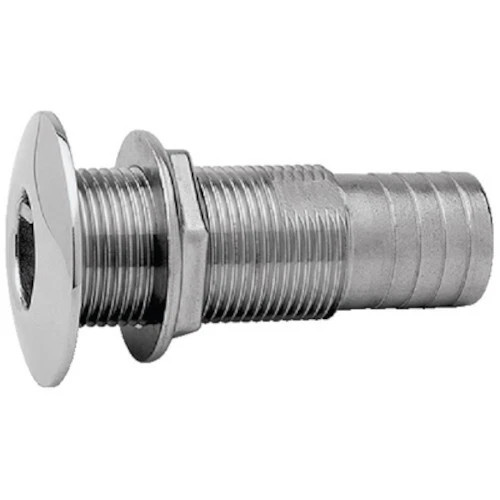 Attwood 316 Stainless Steel Barbed Long Thru-Hull for 1-1/2" Hose