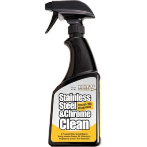 Flitz Stainless Steel and Chrome Cleaner - Streak-Free Degreaser - 16 oz.