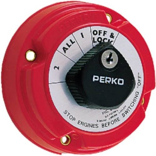 Perko 4-Position Medium Duty Locking Dual Battery Selector Switch