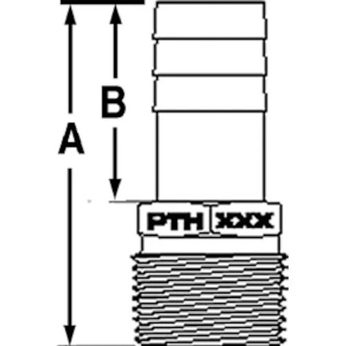 Groco Bronze Pipe-to-Hose Straight Adapter - 3" Hose
