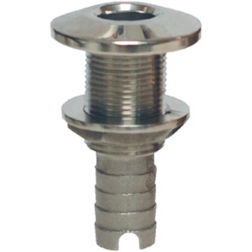 Groco 2 Inch Hose Stainless Steel Thru Hull with Locknut - 2" NPS Pipe