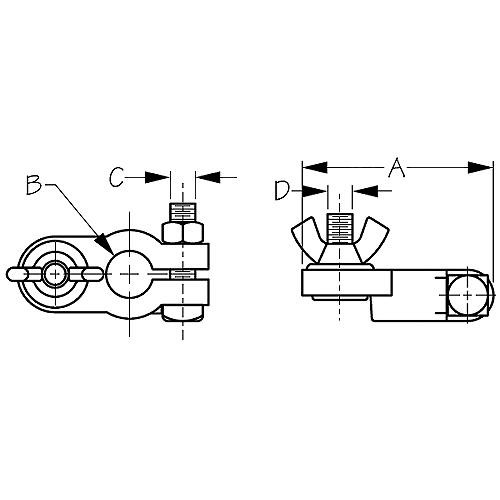 Sea-Dog Line Wing Nut Style Positive and Negative Battery Terminal Set