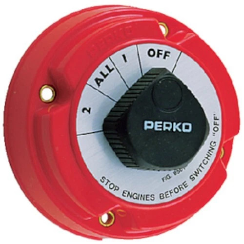 Perko 4 Position Medium Duty Non-Locking Battery Selector Switch