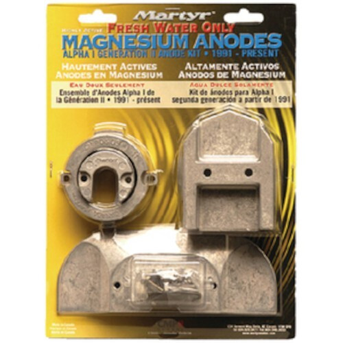 Martyr Magnesium Anode Kit for Mercury Alpha 1 Gen II for Fresh Water