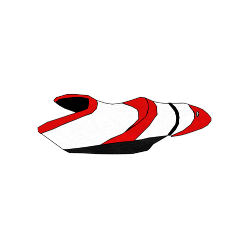 BlackTip Jetsports Seat Cover for Yamaha WaveRunner FZR 2012-2016 (Red/White/Black)
