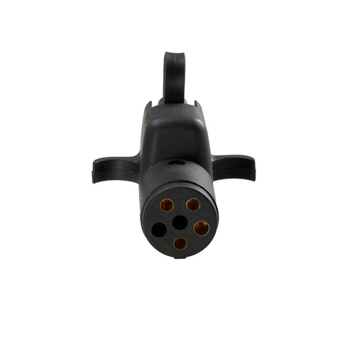 6-Way Round Pole To 4-Way Flat Trailer Adapter with Dust Cover