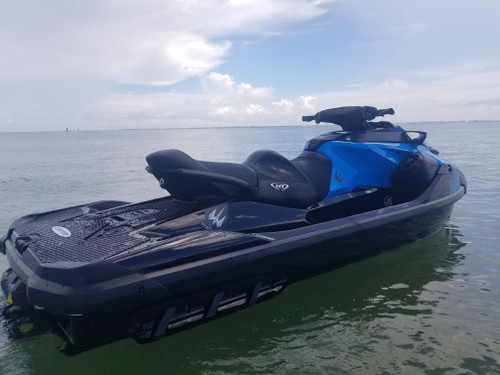 Hydro-Turf Premier Seat Cover for Sea Doo RXT 230 (19), RXT-X 300, 325 + WAKE PRO 230 (18-25), GTX 130 Pro (21-25) (Black/Silver)