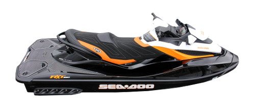 Hydro-Turf Premier Seat Cover for Sea Doo RXT-iS (09-12) / RXT 260 / RXT-X 260 / Wake Pro 215 (10-15) / RXT-X aS 260 (12-15) (Black/Orange)