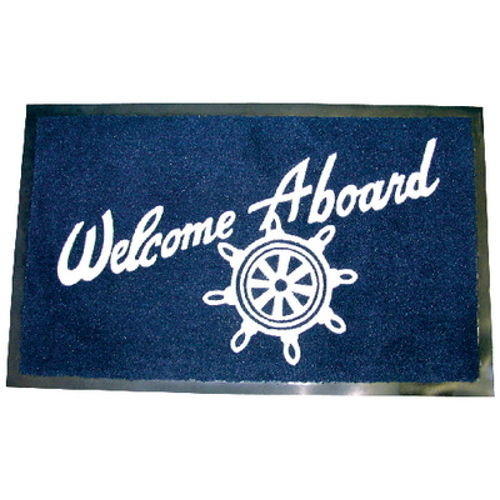 Navy Blue Color Aboard Mat with Heavy Rubber Backing for Boats