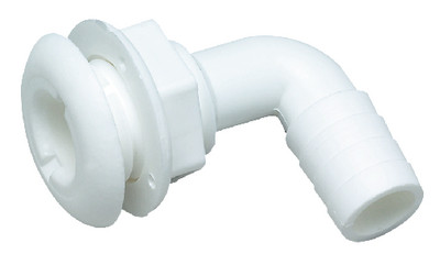11/2 Inch One Nut Plastic 90 Degree ThruHull Bilge Pump Hose Fitting