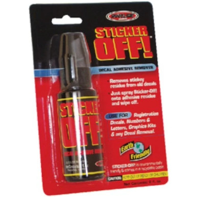 Sticker-Off Decal Adhesive Remover for Stickers, Decals and More - 2 oz.